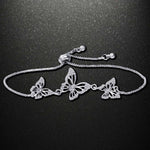 Fashion Butterfly Bracelet & Bangle For Women Simple Adjustable Gold Silver Bracelets Pulseras Mujer Jewelry Party Gifts
