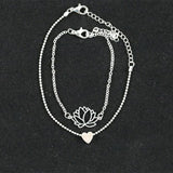 2018 New Simple Female Personality Hollow Lotus Gold Bracelets Christmas Bangle Gift for Women