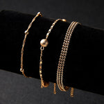 2019 New Fashion Women Stainless Steel Charm Cuff Bracelet Bead Bangle Gold Chain Jewelry For Gifts Wholesale
