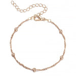 2019 New Fashion Women Stainless Steel Charm Cuff Bracelet Bead Bangle Gold Chain Jewelry For Gifts Wholesale