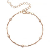2019 New Fashion Women Stainless Steel Charm Cuff Bracelet Bead Bangle Gold Chain Jewelry For Gifts Wholesale