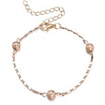 2019 New Fashion Women Stainless Steel Charm Cuff Bracelet Bead Bangle Gold Chain Jewelry For Gifts Wholesale